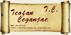 Teofan Čeganjac vizit kartica